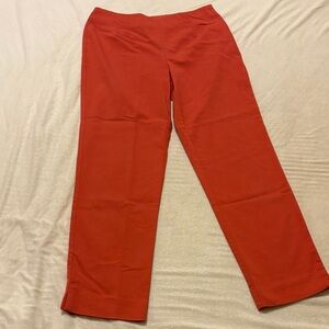 Stylish Shrimp color ankle pants with side zip